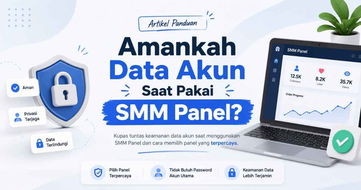 ilustrasi keamanan data akun saat menggunakan smm panel